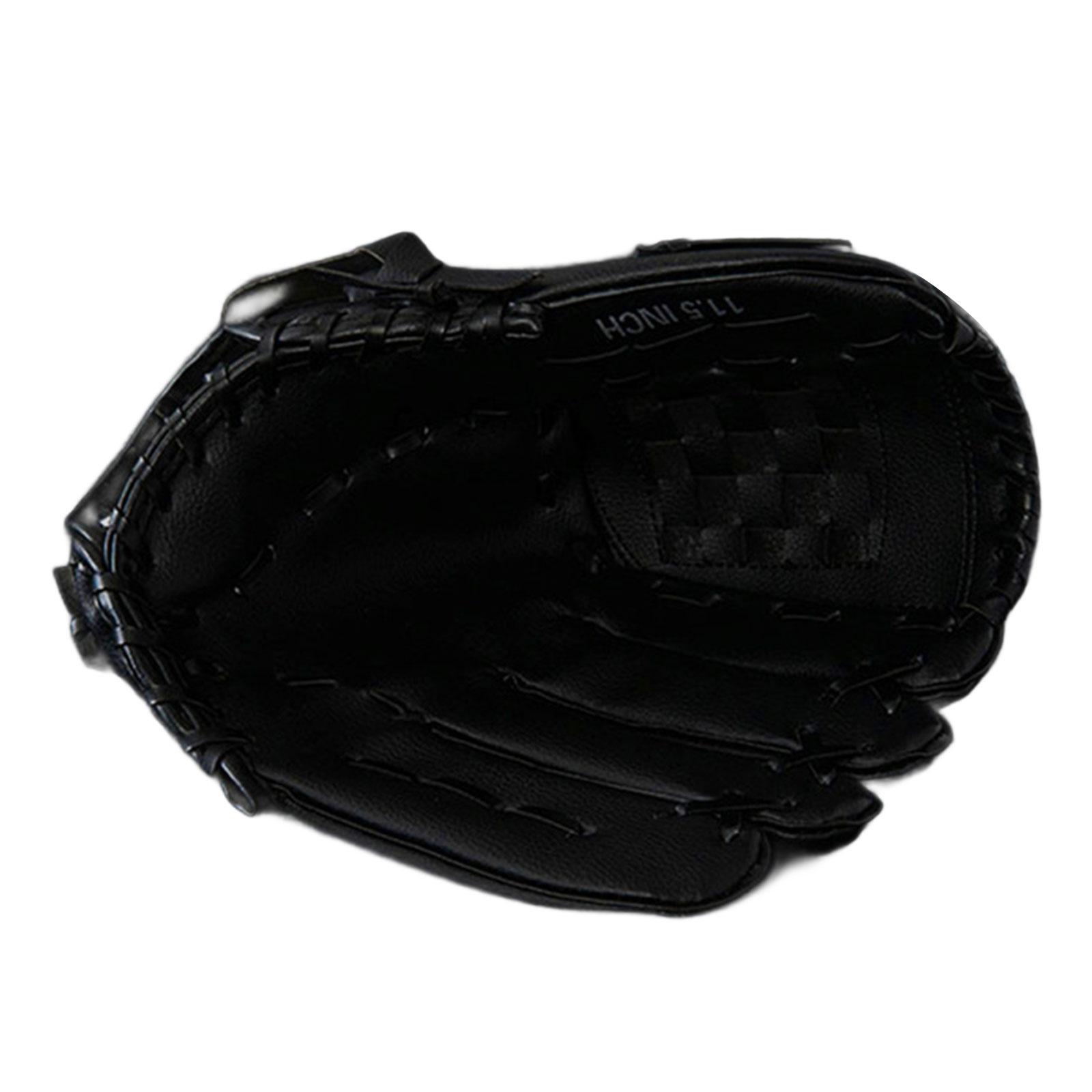 Ioensy - Guante De Softbol Para Atrapar La Mano, Guante De Béisbol Para Principiantes Y Adultos, Color Negro, 29Cm X 20Cm