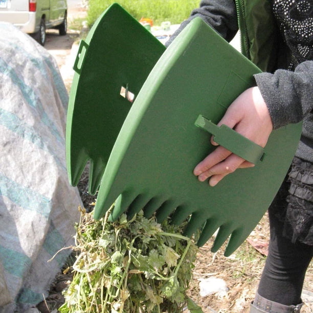 Make Garden Cleaning a Breeze with 2pcs Yellow Large Garden and Yard Leaf Scoops - Your Ultimate Tool for Collecting Garden Rubbish