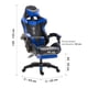 thumbnail image 3 of Silla Gamer Racing con Reposapiés Azul, 3 of 6