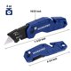 thumbnail image 4 of Navaja multiusos WORKPRO plegable con clip para cinturón y 10 hojas, color azul, 4 of 7