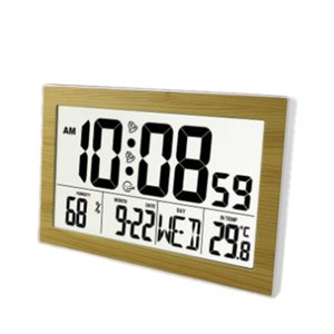 Magideal - Reloj Despertador Digital, Calendario Y Temperatura, Reloj Lcd De Repetición, Visualización De Números Grandes, Con Pilas, Reloj De , Luz 201X124X26 Cm