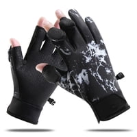 Xusx111 - Invierno Sin Dedos Guantes De Pesca Para Hombres Y Mujeres, A Prueba De Viento Frío Tiempo Pantalla Táctil Guantes De Ciclismo Para La Conducción De Esquí De La Fotografía (L)