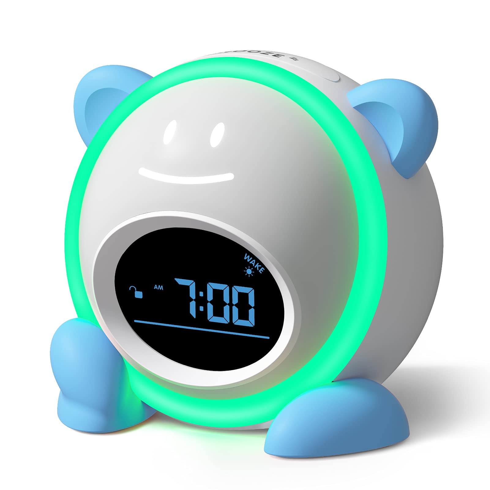 Reloj De Entrenamiento Para Dormir Windflyer, Adecuado Para Despertarse Con Luz Nocturna, Azul Claro