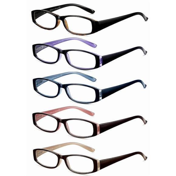 Gafas de lectura SOCTICK con bloqueo de luz azul, paquete de 5 unidades, 1,50