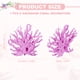 thumbnail image 2 of Decoración de Coral para Acuario Uxcell, Decoraciones para Peceras, Adornos de Coral para Peceras, 12.5x5x11 cm, (Púrpura, 1 Pza), Destinado para Decoración de Paisajismo de Acuarios, 2 of 6