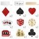 thumbnail image 3 of Centro de mesa para fiestas de casino, 14 unidades, con purpurina, temática de Las Vegas, 3 of 9