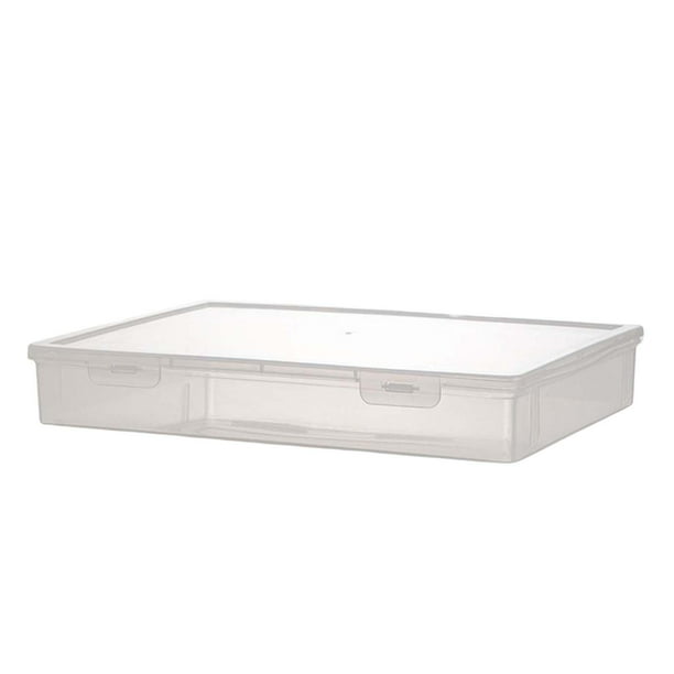 Caja Contenedora de Archivos Portátil con Cubierta de Almacenamiento, Suministros Organizadores Transparentes Duraderos para Estuche de Proyectos, Doc L