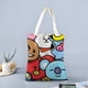 thumbnail image 2 of BT21 Bolso de tela con estampado de lienzo para mujer, bolsa de compras reutilizable y estética, con cremallera interior, regalo para mujer,40*40cm., 2 of 6