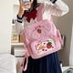 thumbnail image 2 of Kawaii Kids School Bag Cute Strawberry Embroidery Student Mochila Dots Multi-Pocket Nylon Fashion College for Teenager Girl, 2 of 3