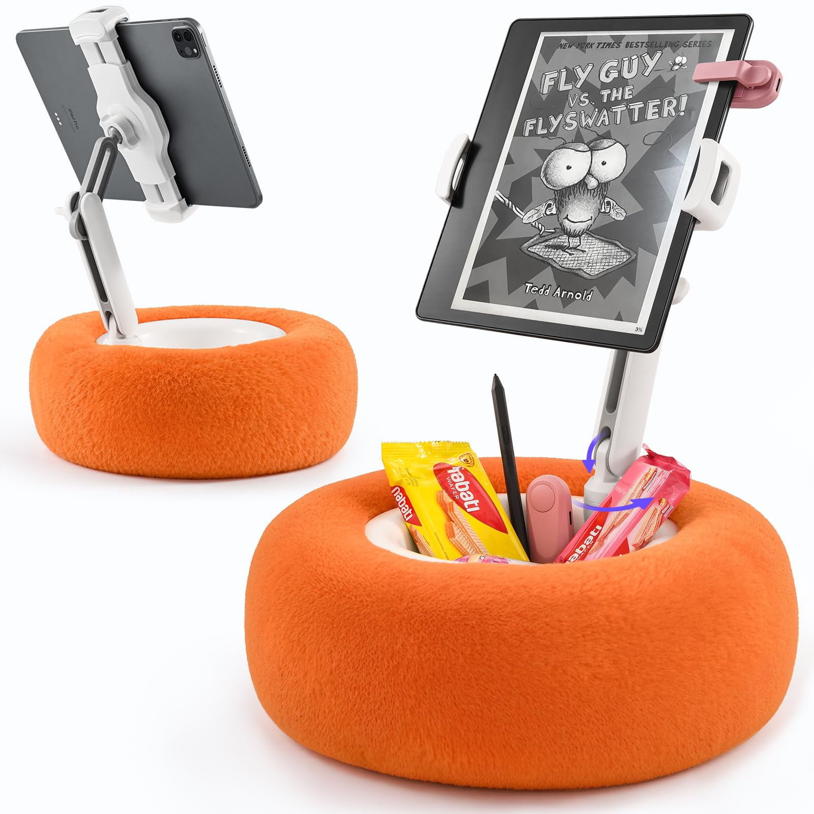 Soporte De Almohada Para Tablet Xaovuir Ajustable Con Cuenco Para Snacks De 33 Cm