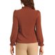 thumbnail image 3 of INSPIRE CHIC Blusa de Primavera para Mujer de Manga Larga con Volantes y Lazo en el Cuello para Oficina y Trabajo Formal Talla S Caramelo, 3 of 5
