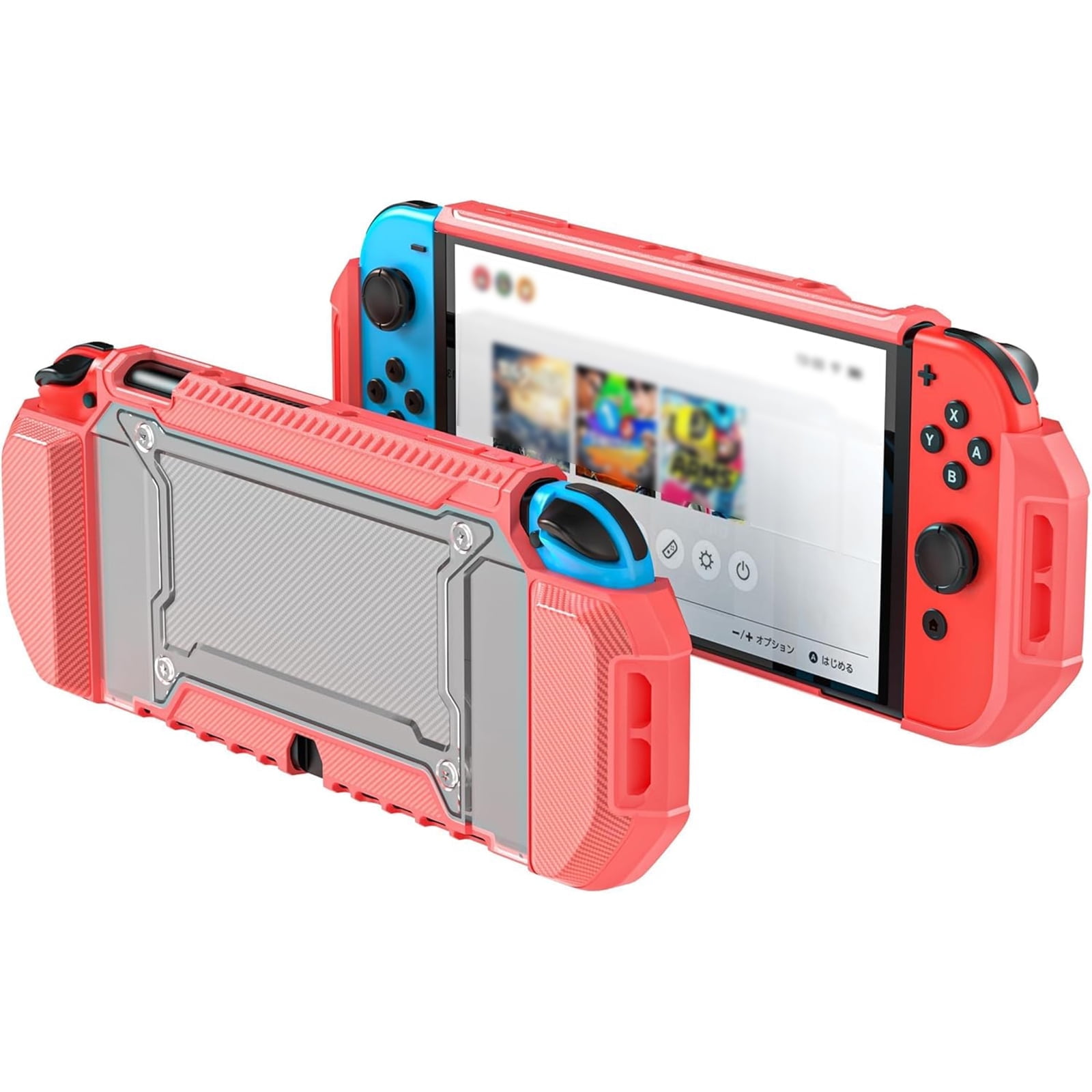 Funda Protectora Aaronmei Switch Oled Rosa Coral