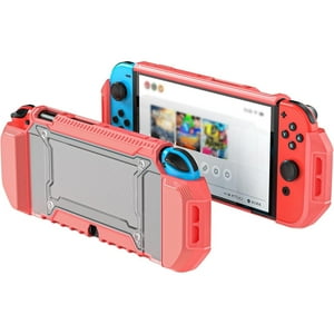 Funda Protectora Aaronmei Switch Oled Rosa Coral