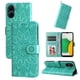 thumbnail image 4 of Funda tipo cartera FOXDOCK para Vivo Y16 4G , diseño girasol en relieve, cuero PU, cierre magnético, soporte y tarjetero, 4 of 5