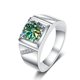 thumbnail image 2 of Anillos de Boda de Moissanita para Hombre 2Uds Corte Redondo Color D VVS1 Anillos de Diamante Azul/rojo/verde Anillos de Compromiso de Moissanita con Certificado, 2 of 9