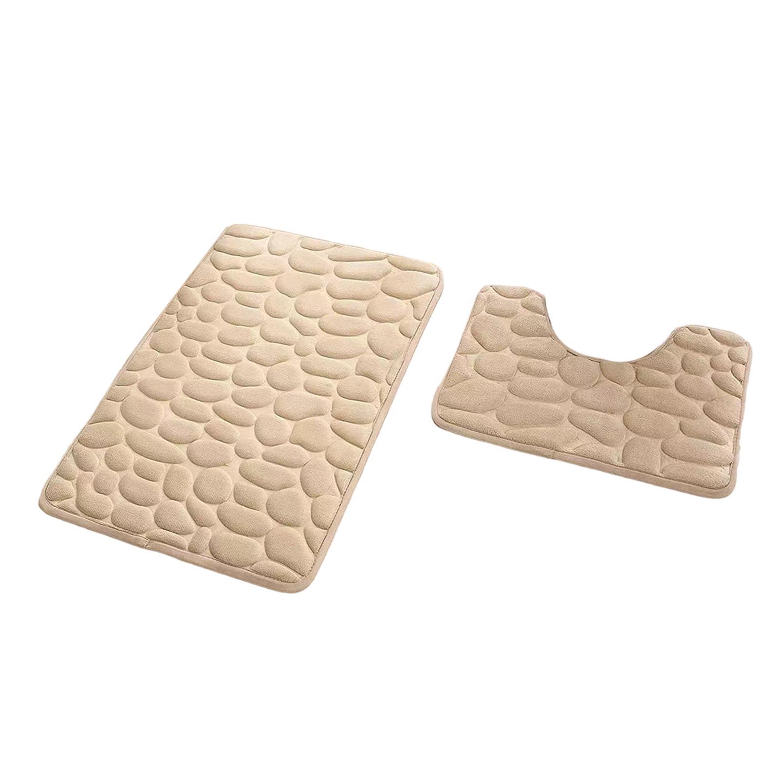 Magideal - Alfombra De Baño Alfombra De Baño Alfombra De Entrada Alfombra De Entrada Lavable Alfombra De Baño Alfombra De Baño Para Baño Balcón Dormitorio Cocina Beige