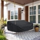 thumbnail image 2 of Cubierta de columpio del porche impermeable cubierta de columpio al aire libre resistente al desgarro todas las cubiertas de muebles del patio a prueba de intemperie (negro, 161 * 72 * 89cm), 2 of 3