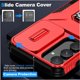 thumbnail image 5 of Funda Armada para Samsung Galaxy A55 5G con Tapa Deslizante y Soporte Magnético Giratorio Rojo, 5 of 5