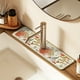 thumbnail image 4 of 1pc Floral Sink Faucet Absorbent Mat, Drainage Pad, Kitchen, Bathroom Sink, Countertop, Drain Pad, Diatomaceous Mud Washbasin, Cuttable, Quick Drying Pad, 4 of 4