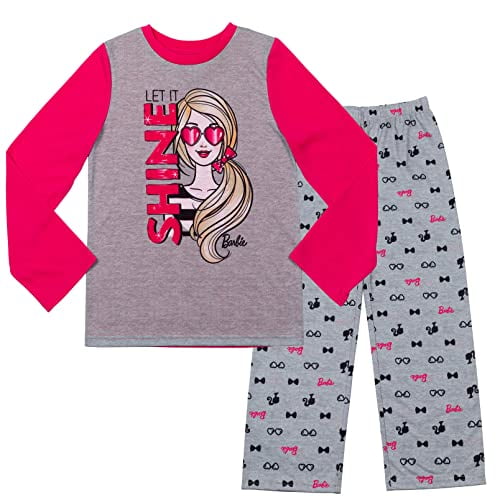 Barbie Camisa Y Pantalones De Pijama De Niñas Barbie Sleep Gray/