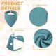 thumbnail image 3 of Uxcell Bandanas Triangulares para Perros con Botón, Suave Bufanda para Mascotas Cómoda Baberos Triangulares Lavables Ajustables (Tela, 2 Piezas, Azul Marino) para Cachorros Pequeños y Medianos, 3 of 7