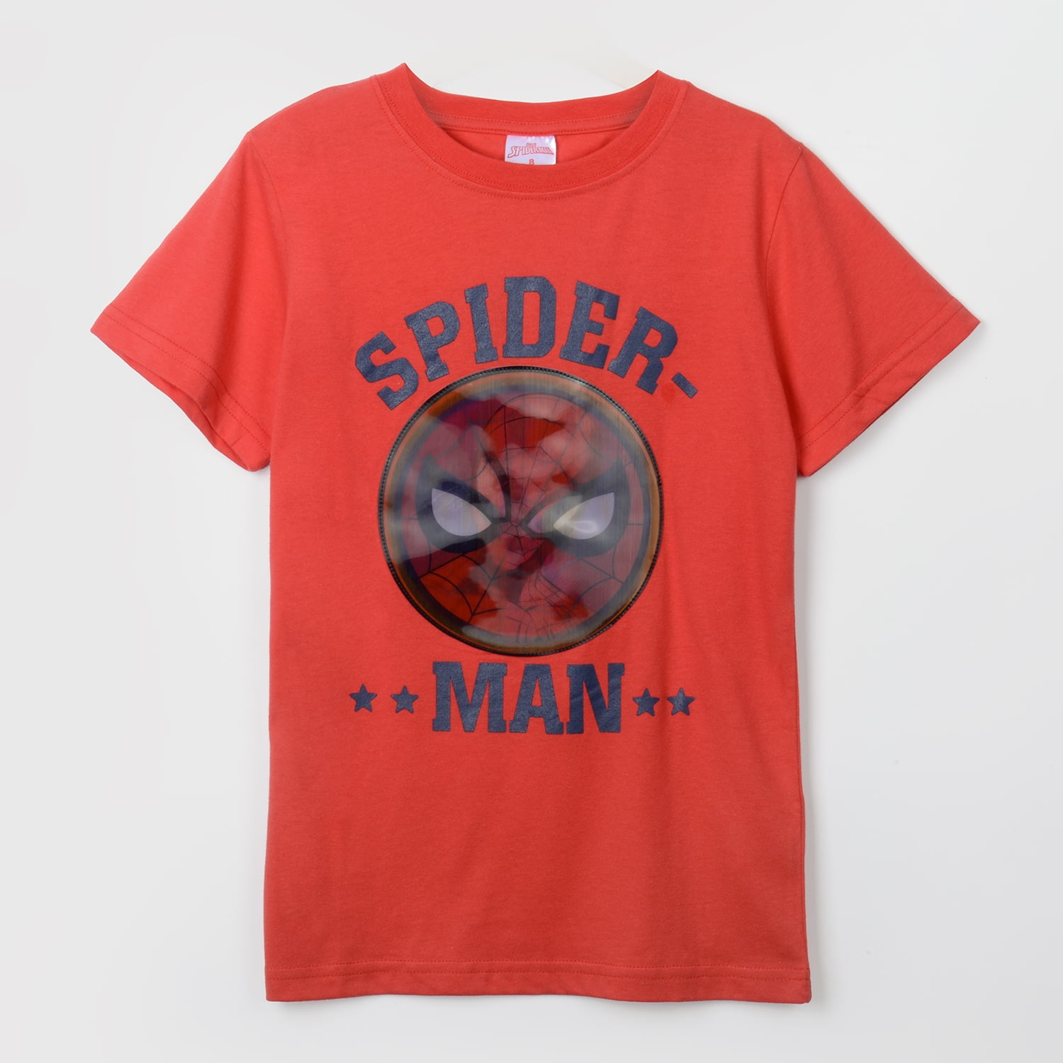 Polera Manga Corta Niño Lenticular Spiderman Rojo Marvel