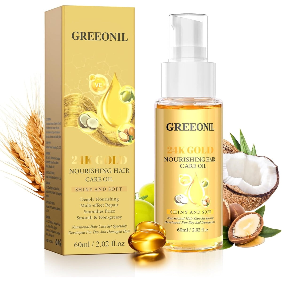 Sarum Capilar Greeonil 24k Gold Argan Coco Oliva 60ml
