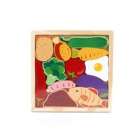 Homewell - Puzzle Relieve 17*17Cm Alimentos Multicolor