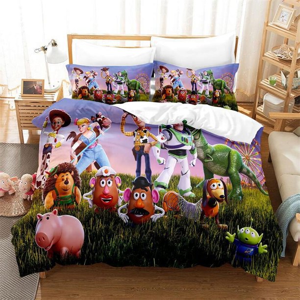 Toytory 3 PCS Comforter Set with 2 Pillowcases,Toytory Bedding Set Sheet Set for Kids Adults,All Season Lightweight