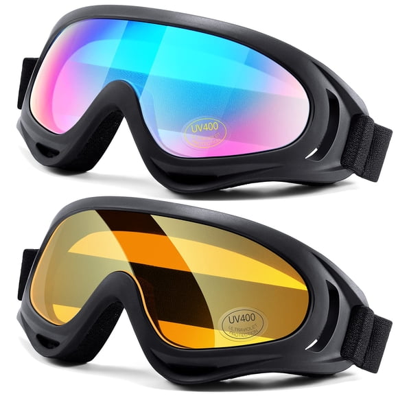 Pack de 2 gafas de moto LOEO para niños y adultos