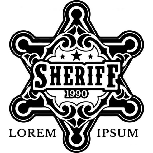 Decomural Sheriff Badge Cowboy Western WS-46293