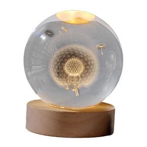 Magideal - Luz De Noche De Bola Moderna Con Adornos De Base De Resina, Lámpara De Noche Decorativa Para Sala De Estar, Dormitorio, Decoración De Escritorio De Estiloa