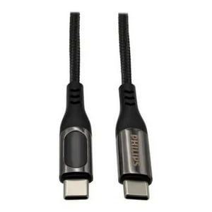 Philips - Cable Usb C A Usb C Led 120Cm Negro Dlpc9100B/71