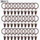 thumbnail image 1 of 30 anillas para cortinas con clips, resistentes ganchos para cortinas con soporte de barra de tensión, ojales metálicos de diámetro interior, colgadores decorativos para ventanas., 1 of 8