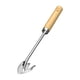thumbnail image 3 of Extractor De Malas Hierbas De Acero Inoxidable, Extractor De Malas Hierbas Manual Para Patio, Bonsái, Mango De Madera Para El Hogar, 3 Dientes, 3 of 3