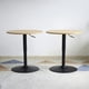 thumbnail image 1 of Pack 2 Mesas Bar Lorven Altura Ajustable Diámetro 60cm Comedor Madera Clara, 1 of 8