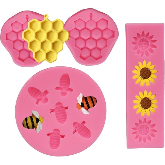 Moldes de silicona DAOGUAUNG D610, 4 piezas, abeja