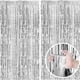 thumbnail image 2 of 5 paquete cortina de lámina Fondo de plata Tinsel lámina cortinas de franja Photo Booth Props para cumpleaños boda compromiso bebé ducha soltera navidad fiesta celebración decoraciones de fi, 2 of 3