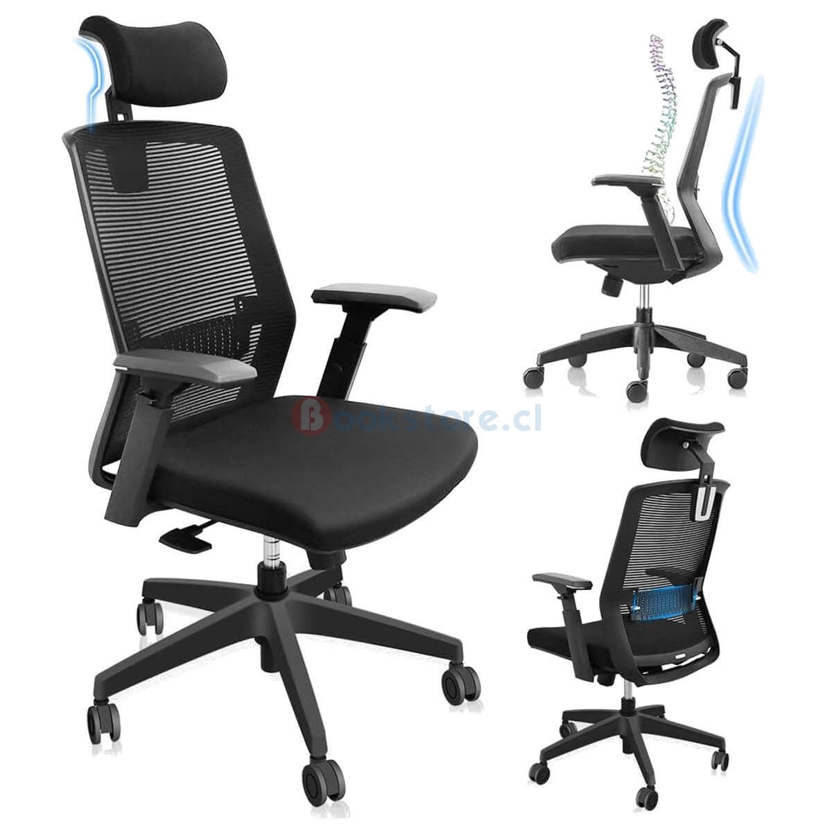 Bookstore - Silla Ergonómica Atenea Con Cabecero