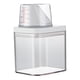 thumbnail image 4 of Contenedor de cereales, caja de almacenamiento para refrigerador de aperitivos, lavandería portátil transparente para mascotas con tapa, contenedor de , S(700ml), 4 of 5