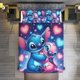thumbnail image 1 of Comforter Set Queen Size Love Stitch And Angel Set with 2 Pillowcases for All SeasonsBedding Set 3pcs for Kids Boys Girls Bedroom Decor Bed Sheets, 1 of 5