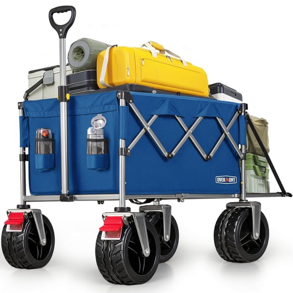 Carro Utilitario Plegable Overmont 125 cm Resistente 136 kg