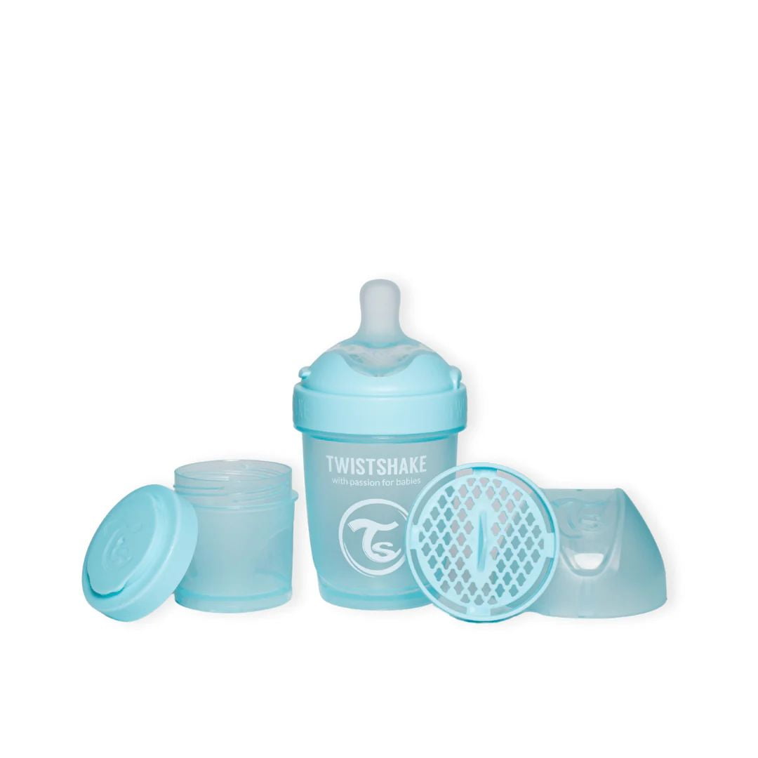 Mamadera Anticolico Twistshake Double Pro 180ml Celeste