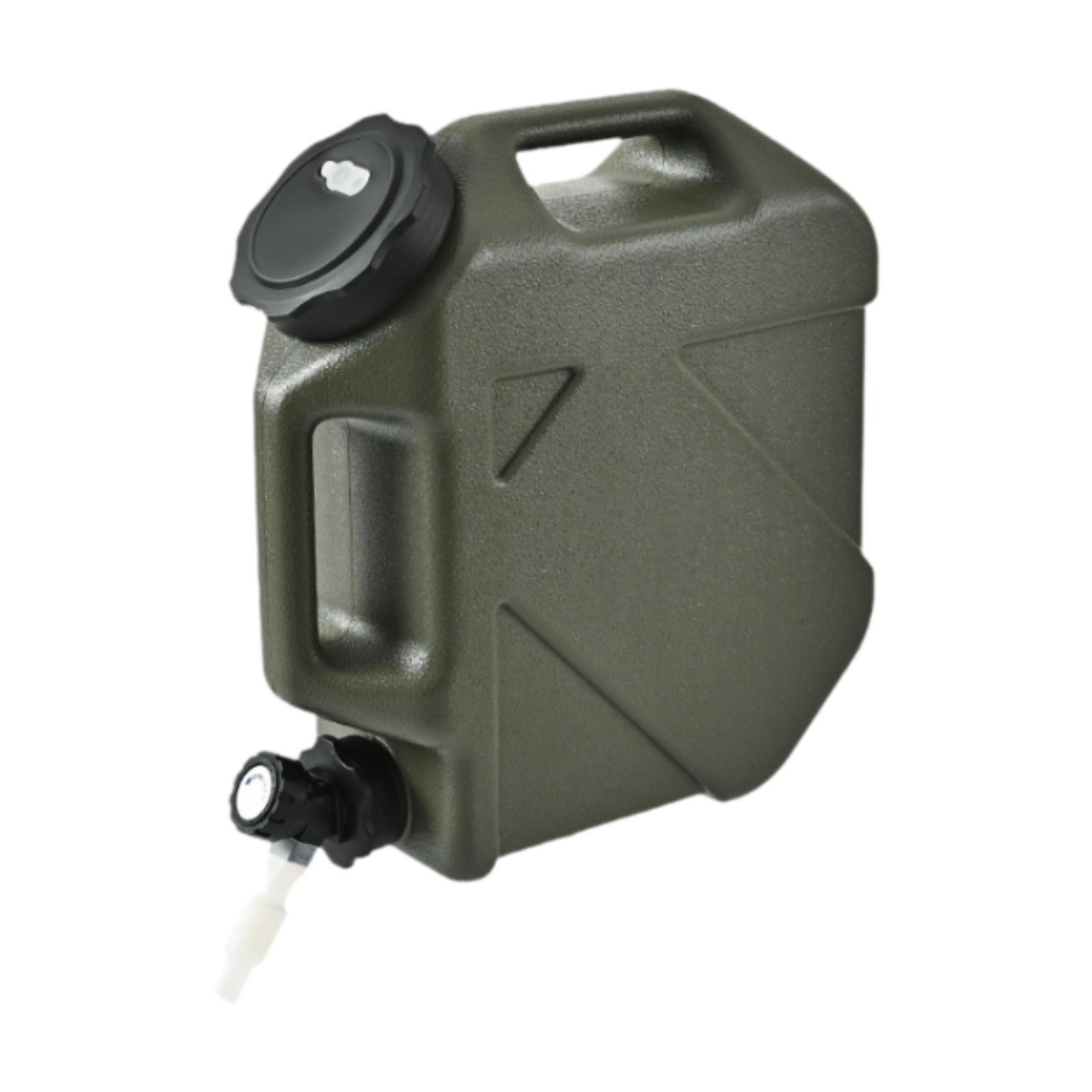 Ioensy - Contenedor De Agua De 10 L Con Grifo, Portador De Agua Para Pesca, Picnic, Mochileros, Verde Militar