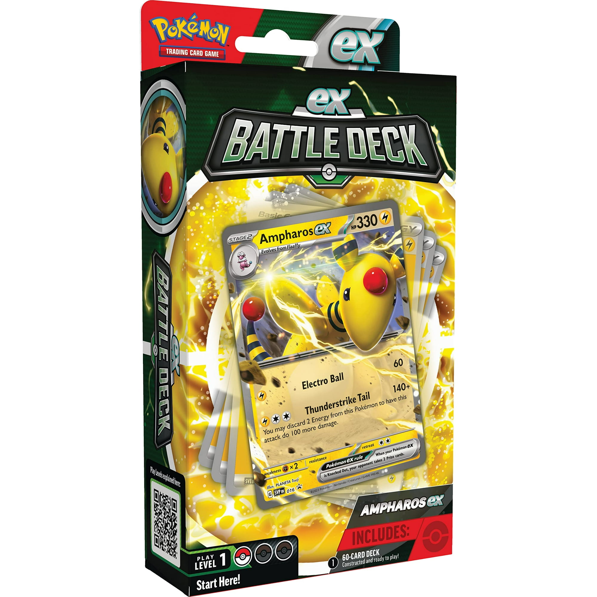 Pokémon - Juego De Cartas Coleccionables Pokemon Ampharos Ex Battle Deck