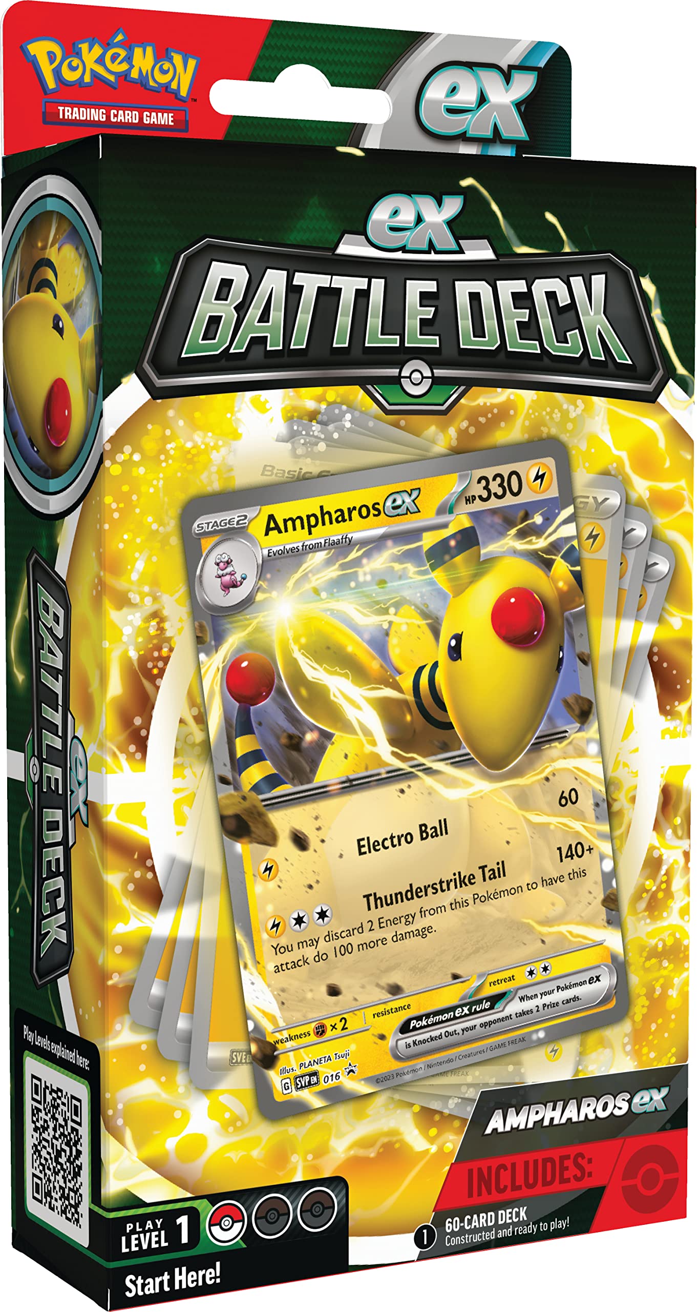 Pokémon - Juego De Cartas Coleccionables Pokemon Ampharos Ex Battle Deck