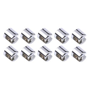 Magideal - 10 Soportes Para Estante, Abrazadera De Vidrio De Metal Para Vidrio De 6-8Mm De Espesor, Soporte Para Estante De Vidrio Montado En La Pared, Práctico