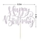 thumbnail image 2 of Decoración para tartas Naicaek con purpurina para fiesta de cumpleaños, color plateado, 2 of 7