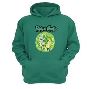 Genérico - Polerón Canguro Rick And Morty Verde Aguamarina Talla Xl Unisex