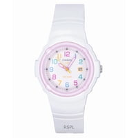 Reloj Analógico Casio Correa De Resina Bio-Based Esfera Blanca Cuarzo Lx-800H-7A1V Mujer